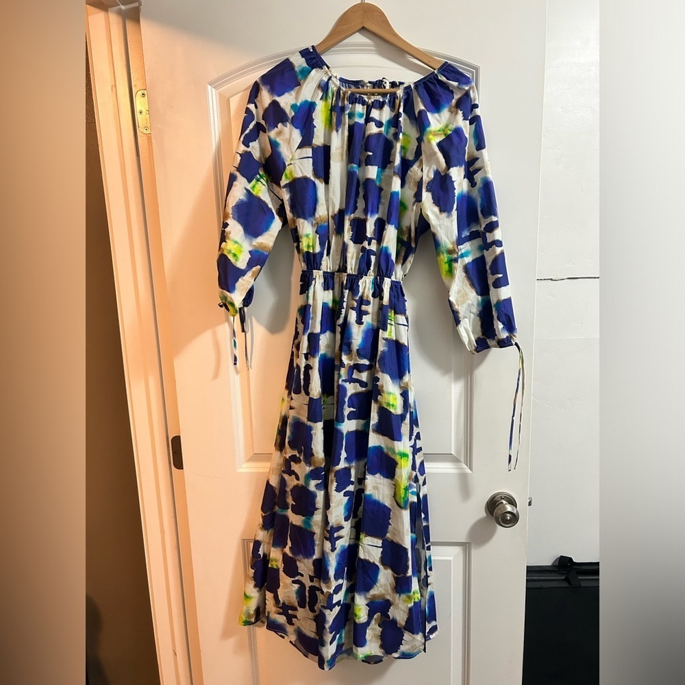 Vicolo open back tie‎ dress size medium blue